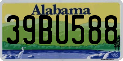 AL license plate 39BU588