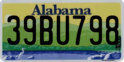 AL license plate 39BU798