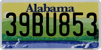 AL license plate 39BU853