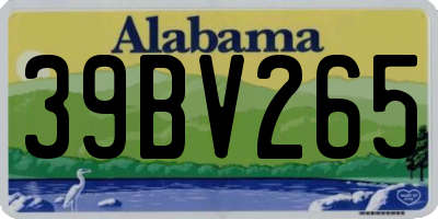 AL license plate 39BV265