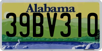 AL license plate 39BV310
