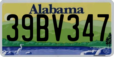 AL license plate 39BV347
