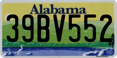 AL license plate 39BV552