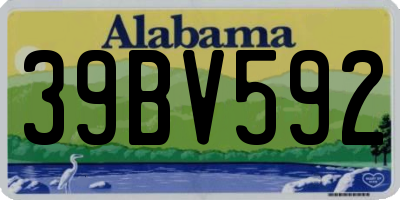 AL license plate 39BV592