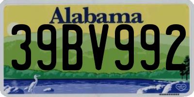 AL license plate 39BV992