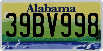 AL license plate 39BV998
