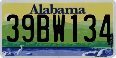 AL license plate 39BW134