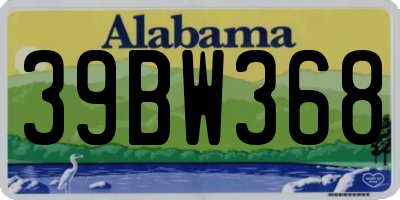 AL license plate 39BW368