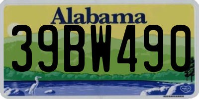 AL license plate 39BW490