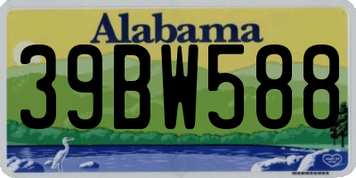 AL license plate 39BW588