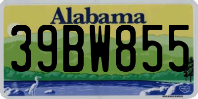 AL license plate 39BW855