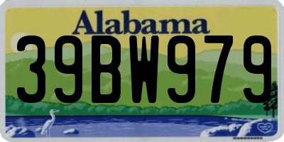 AL license plate 39BW979