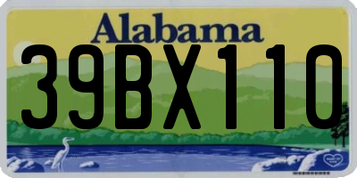 AL license plate 39BX110