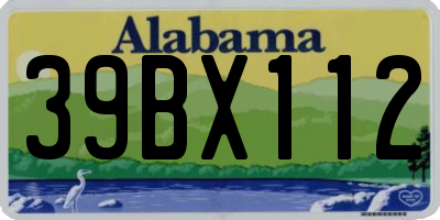 AL license plate 39BX112