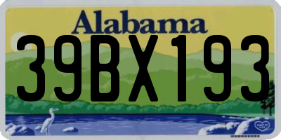 AL license plate 39BX193