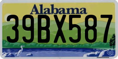 AL license plate 39BX587