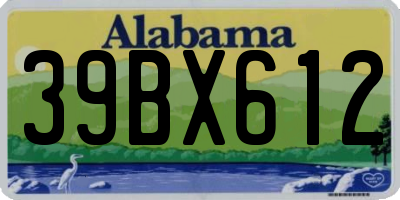 AL license plate 39BX612