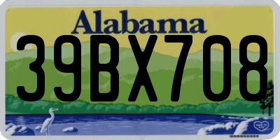 AL license plate 39BX708