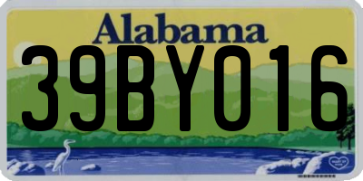 AL license plate 39BY016