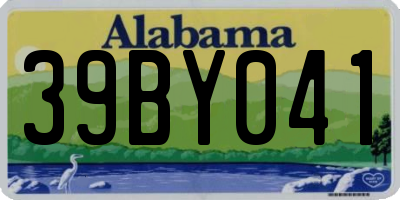 AL license plate 39BY041