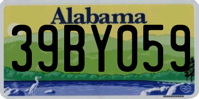 AL license plate 39BY059