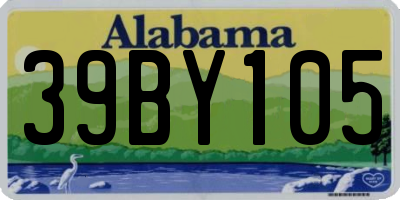 AL license plate 39BY105