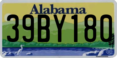 AL license plate 39BY180