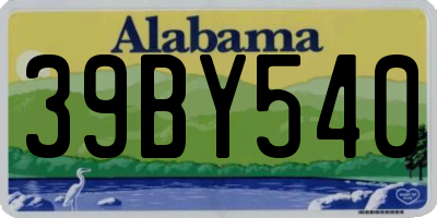AL license plate 39BY540