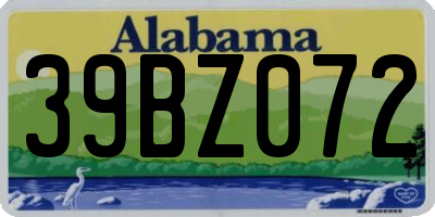AL license plate 39BZ072