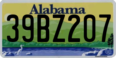AL license plate 39BZ207