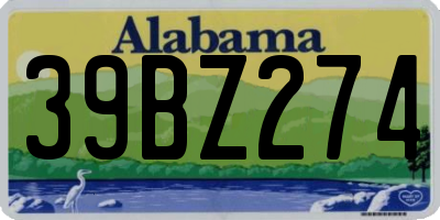 AL license plate 39BZ274
