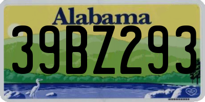 AL license plate 39BZ293