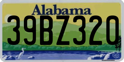 AL license plate 39BZ320