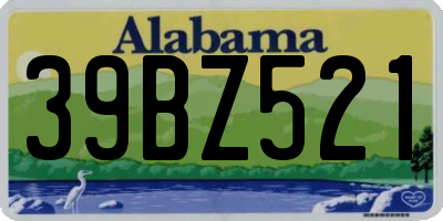 AL license plate 39BZ521