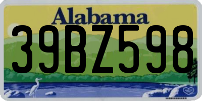 AL license plate 39BZ598