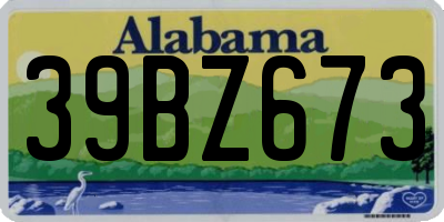 AL license plate 39BZ673