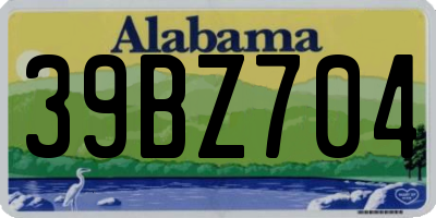 AL license plate 39BZ704