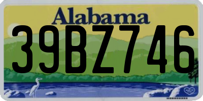 AL license plate 39BZ746