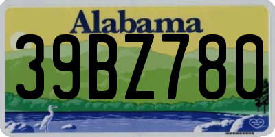 AL license plate 39BZ780