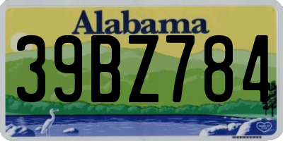 AL license plate 39BZ784