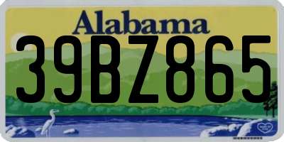 AL license plate 39BZ865