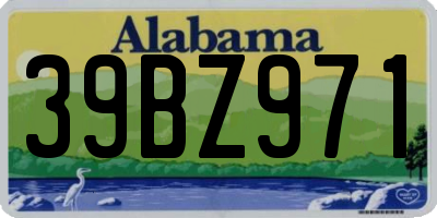 AL license plate 39BZ971