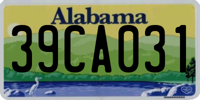 AL license plate 39CA031
