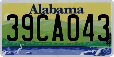 AL license plate 39CA043