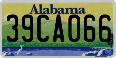AL license plate 39CA066
