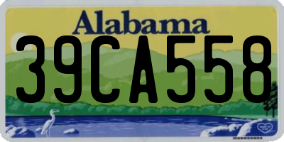 AL license plate 39CA558