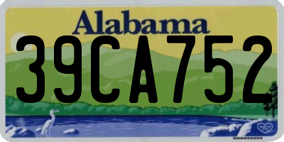 AL license plate 39CA752