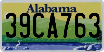 AL license plate 39CA763