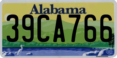 AL license plate 39CA766
