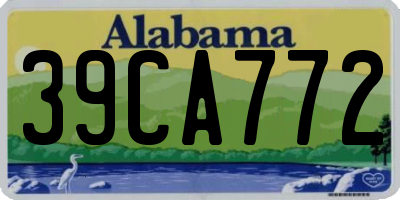 AL license plate 39CA772